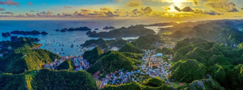 Hình ảnh Đảo Cát Bà nhìn từ trên cao - Vị trí địa lý