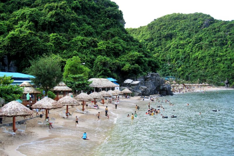 Tắm biển tại Đảo Khỉ