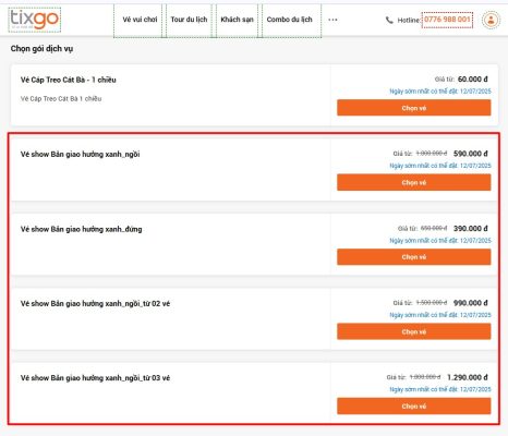 vé bản giao hưởng đảo xanh